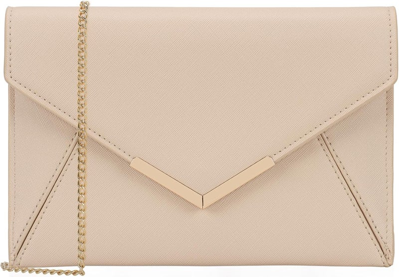 DEXMAY DM Dexmay Women Envelope Clutch Handbag Medium Saffiano Leather Foldover Clutch Purse - Image 1